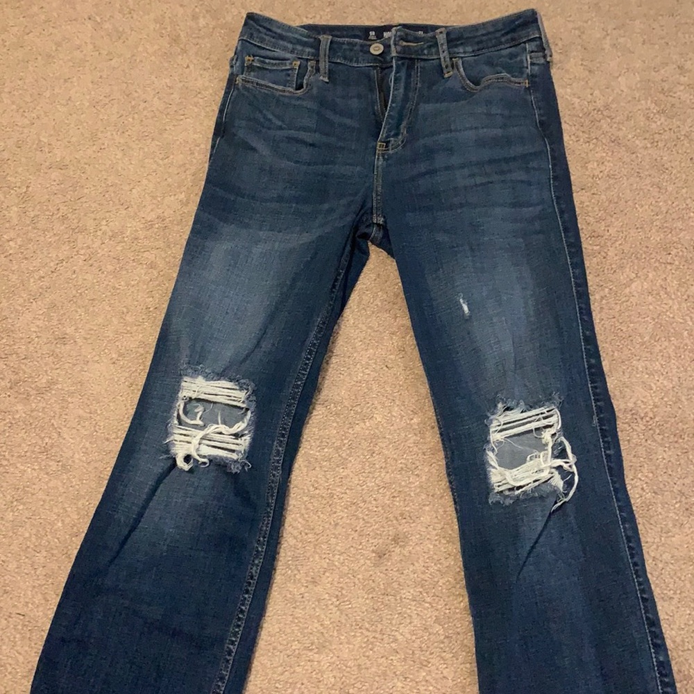 Hollister High-Rise crop slim straight jeans